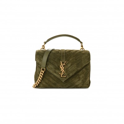 YSL COLLEGE MEDIUM IN QUILTED SUEDE 6002791U8073206 (24*17*6.5cm)
